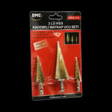 3 PARÇA  HSS KADEMELİ MATKAP UCU SET (5468)