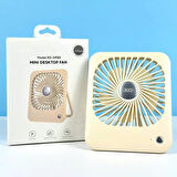 Mini Slım Fan Masaüstü Hız Kademeli Şarjlı 2000 Mah Fan Ayarlanabilir Serinletici