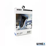 Winex USBA-PD18W Çift Çıkışlı Araç Şarj Aleti Siyah