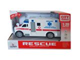 Ctoy Işıklı Ve Sesli Sürtmeli Ambulans 1:20 WY670A