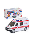CTOY Sesli ve Işıklı Pilli Ambulans Çarp-Dön
