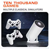 M300 MAX Retro video oyunu konsolları Android 11 sistemi mini taşınabilir akıllı projektör 720p ev projektör 64GB 46000 + oyunlar
