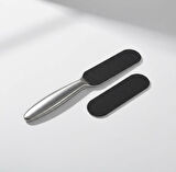 DX Nail Stainless Foot File with Refill Grits - Paslanmaz Çelik Ayak Törpüsü (Yedekli Model)