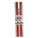Chopstick Yemek Çubuğu Haşi Kırmızı 2 Çift Orijinal Desenli