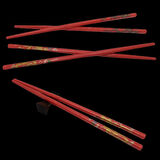 Chopstick Yemek Çubuğu Haşi Kırmızı 2 Çift Orijinal Desenli