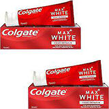 Colgate Max White Kalıcı Beyazlık Beyazlatıcı Diş Macunu 2 x 75 ML