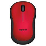 Logitech Silent M220 Kırmızı 910-004880 Wireless Optik Mouse