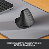 Logitech Lift Sessiz Kablosuz Ergonomik Dikey Mouse - Siyah