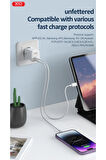 Hızlı Şarj Adaptörü CE07|GaN|1 Type-C Kablo|35WMax|Akım Korumalı|Tablet,Notebook,Cep Telefonu,Konsol