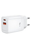 CE16 Çoklu Hızlı Şarj Adaptörü,GaN,2 Cihaza Kadar Şarj,1 Type-C 1 Usb-A,45W Max Power,Akım Korumalı