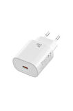 CE25 Hızlı Şarj Adaptörü,1 Type-C,25W Max Power,Akım Korumalı,Hızlı Şarj Çip