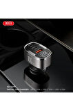 100W Araç Hızlı Şarj Adaptörü CC61,Dijital Ekran|Hızlı Şarj,1x USB-C,1x USB-A,1x Lightning