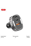 100W Araç Hızlı Şarj Adaptörü CC61,Dijital Ekran|Hızlı Şarj,1x USB-C,1x USB-A,1x Lightning