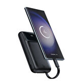 MCDODO MC 0231 10 000 MAH 33W ŞARJ GÖSTERGELİ ÇİFT KABLOLU POWERBANK- SİYAH