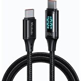 Mcdodo CA-1100 100W TypeC TypeC Led Ekran  Data Şarj Kablo 1.2M Siyah