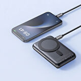 Mcdodo MC-1511 20W 10000 mah Katlanabilir  Magsafe Powerbank Siyah