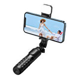 Mcdodo SS-1781 Bluetooth Selfie Çubuğu Uzaktan Kumandalı/Tripod Standlı - Siyah