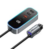 Mcdodo CC-1900 USB-TypeC Dijital Ekran Kablolu Araç Şarj Cihazı
