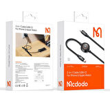 MCDODO CA-2580 60W 1 TYPE-C VE 1 WATCH KABLOSUZ ŞARJ KABLOSU- SİYAH