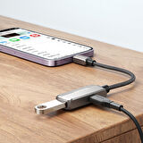 MCDODO CA-2690 2İN 1 LIGHTNING TO USB-A 3.0 +LIGHTNING ŞARJ DESTEĞİ VE VERİ AKTARIMI - KOYU GRİ
