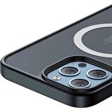 Mcdodo İphone 14 Pro Uyumlu Mat Siyah Magsafe Kılıf PC-3102