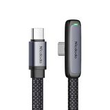 Mcdodo CA-3360 Type-C to Type-C Açılı Hızlı Şarj & Data Kablosu 1.2m - Siyah
