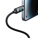 Mcdodo CA-3600 Type-C To Lightning Dijital Ekranlı iPhone Şarj & Data Kablosu 1.2m - Siyah