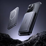 MCDODO MC-4641 20W 5000mAh Metal Ultra İnce Manyetik Kablosuz Power Bank Siyah