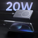 MCDODO MC-4641 20W 5000mAh Metal Ultra İnce Manyetik Kablosuz Power Bank Siyah