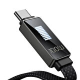 Mcdodo CA-4980 Typec Usb 100W 6A Led Ritim Şarj ve Data Kablo 1.2Mt