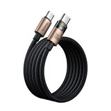 MCDODO CA-5581 TYPE-C TO TYPE-C 100W 1.2M ŞEFFAF KABLO Şarj Işıklı