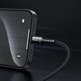 Mcdodo CA-5641 60W 3A Type-C To Type-C Şarj ve Data Kablosu Siyah 1M