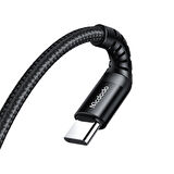 Mcdodo CA-5641 60W 3A Type-C To Type-C Şarj ve Data Kablosu Siyah 1M