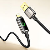 MCDODO CA-6590 USB-A - HALO NEFES ALAN IŞIK SİYAHLI IŞIK OTOMATİK KAPANMA KABLOSU
