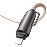Mcdodo CA-6821 36W TypeC iPhone Çok İşlevli Çapraz Boyun Askılı Kablosu 1.2M -Haki