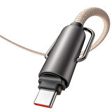 MCDODO CA-6831 ÇOK İŞLEVLİ ÇAPRAZ BOYUN ASKILI KABLOSU 1.2 M 60 W TYPE-C TO TYPE-C HAKİ