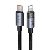 MCDODO CA-6940 TYPE-C TO LİGHTNİNG 36W 1.2m Şeffaf Kablo Şarj Işıklı