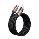 MCDODO CA-6941 TYPE-C TO LİGHTNİNG 36W 1.2m Şeffaf Kablo Şarj Işıklı