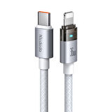 MCDODO CA-6942 TYPE-C LIGHTNİNG 36W ŞEFFAF KABLO ŞARJ IŞIĞI İLE BEYAZ