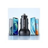 Mcdodo 45W Type-C Usb Dijital Araç Çakmak Şarjı-Siyah CC-7030