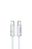 MCDODO CA-7082 Cab Luma Serisi Type-c Type-c 240W Ultra İnce Hızlı Şarj Kablosu Beyaz 1.2m