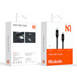 MCDODO CA-7132 TYPE-C TO TYPE-C USB 3 100W DATA AKTARIM VE ŞARJ KABLOSU 1.2 M - SİYAH 