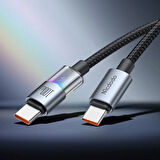 MCDODO CA-8200 TYPE-C TO TYPE-C  7 Renkli LED Işıklı 100W 1.2M KABLO