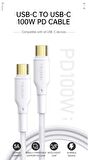 Mcdodo 100W TypeC TypeC Macbook Hızlı Şarj Kablosu 5A CA-8350 Beyaz