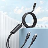 Mcdodo 2in1 100W TypeC- İphone Data-Şarj Kablo 1.2M-Siyah CA-8780