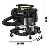 Dewalt DXV25S 1050W 25Lt Paslanmaz Islak ve Kuru Elektrikli Süpürge