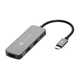 Novoo Type-C to 2*USB-A 4K HDMI PD 100W Dönüştürücü Adaptör