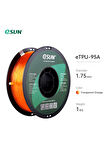 Esun eTPU-95A Filament Transparan Cam Turuncu