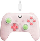 8BitDo Ultimate Mini Kablolu Hall Effect Controller Xbox Series X Series S - 0ne & Windows PC Transparan Pembe
