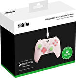 8BitDo Ultimate Mini Kablolu Hall Effect Controller Xbox Series X Series S - 0ne & Windows PC Transparan Pembe